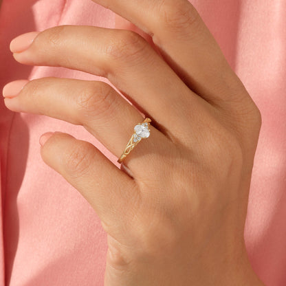 Infinity Engagement Ring in Gold