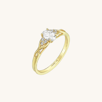 Infinity Engagement Ring in Gold