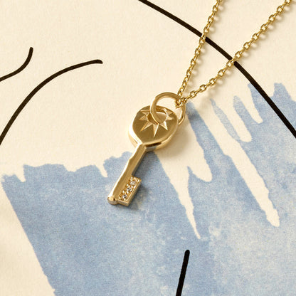 Key Necklace in Gold