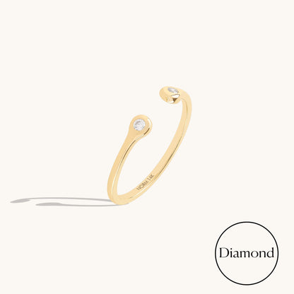 Lab-Grown Diamond Open Ring in Gold
