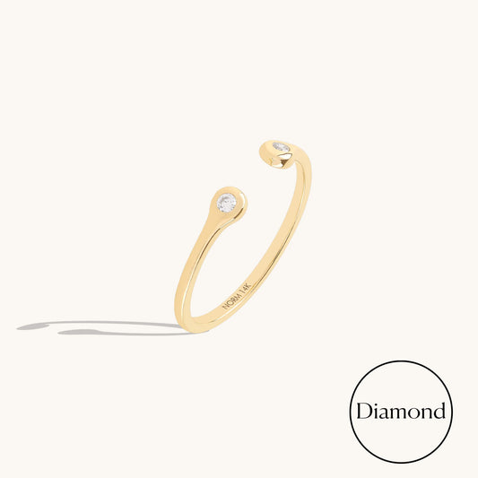 Lab-Grown Diamond Open Ring in Gold