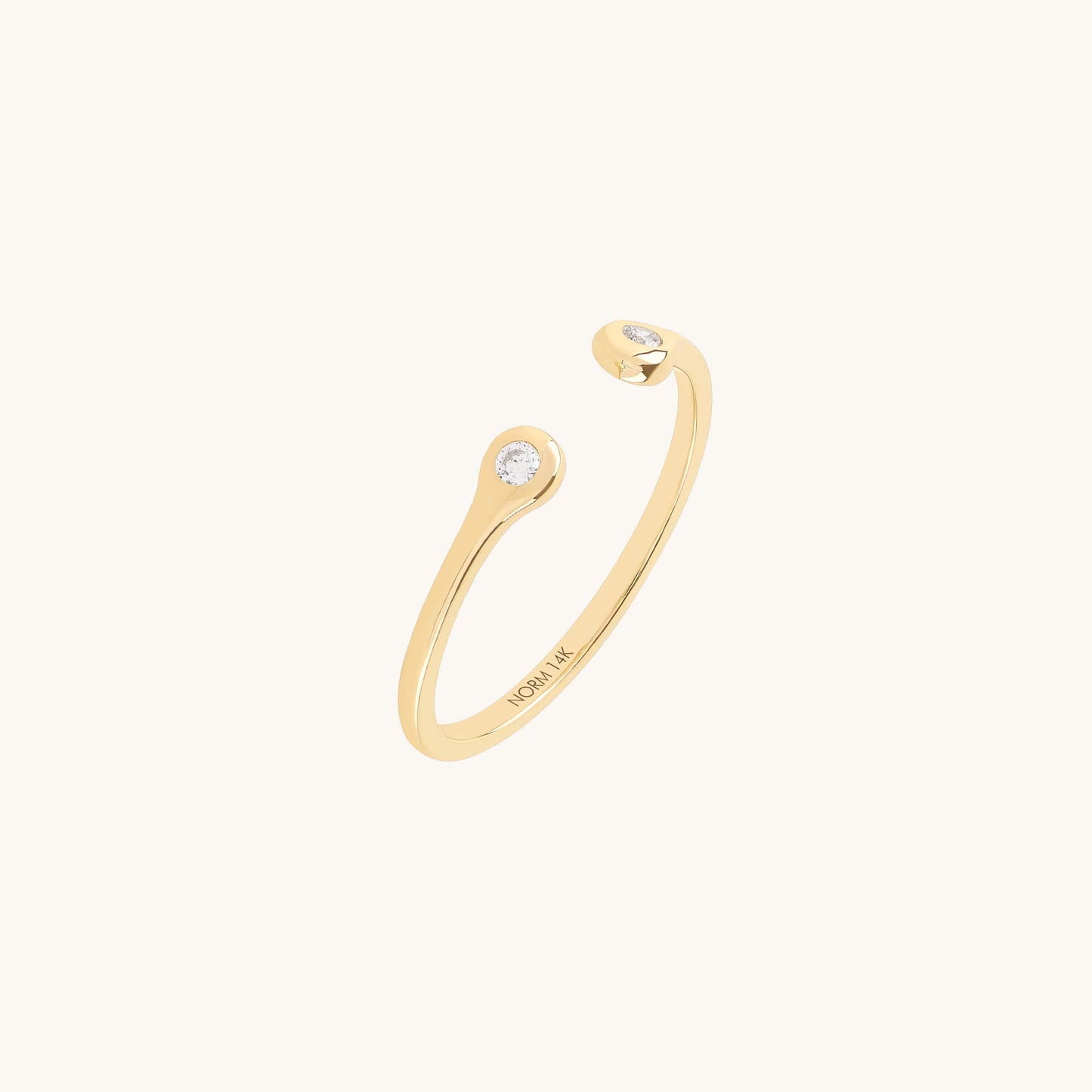 Lab-Grown Diamond Open Ring in Gold