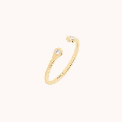 Lab-Grown Diamond Open Ring in Gold