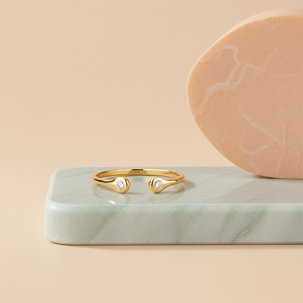 Lab-Grown Diamond Open Ring in Gold