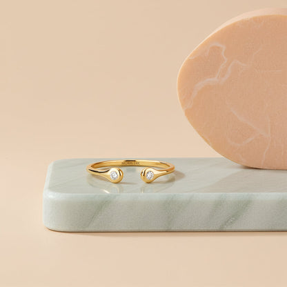 Lab-Grown Diamond Open Ring in Gold