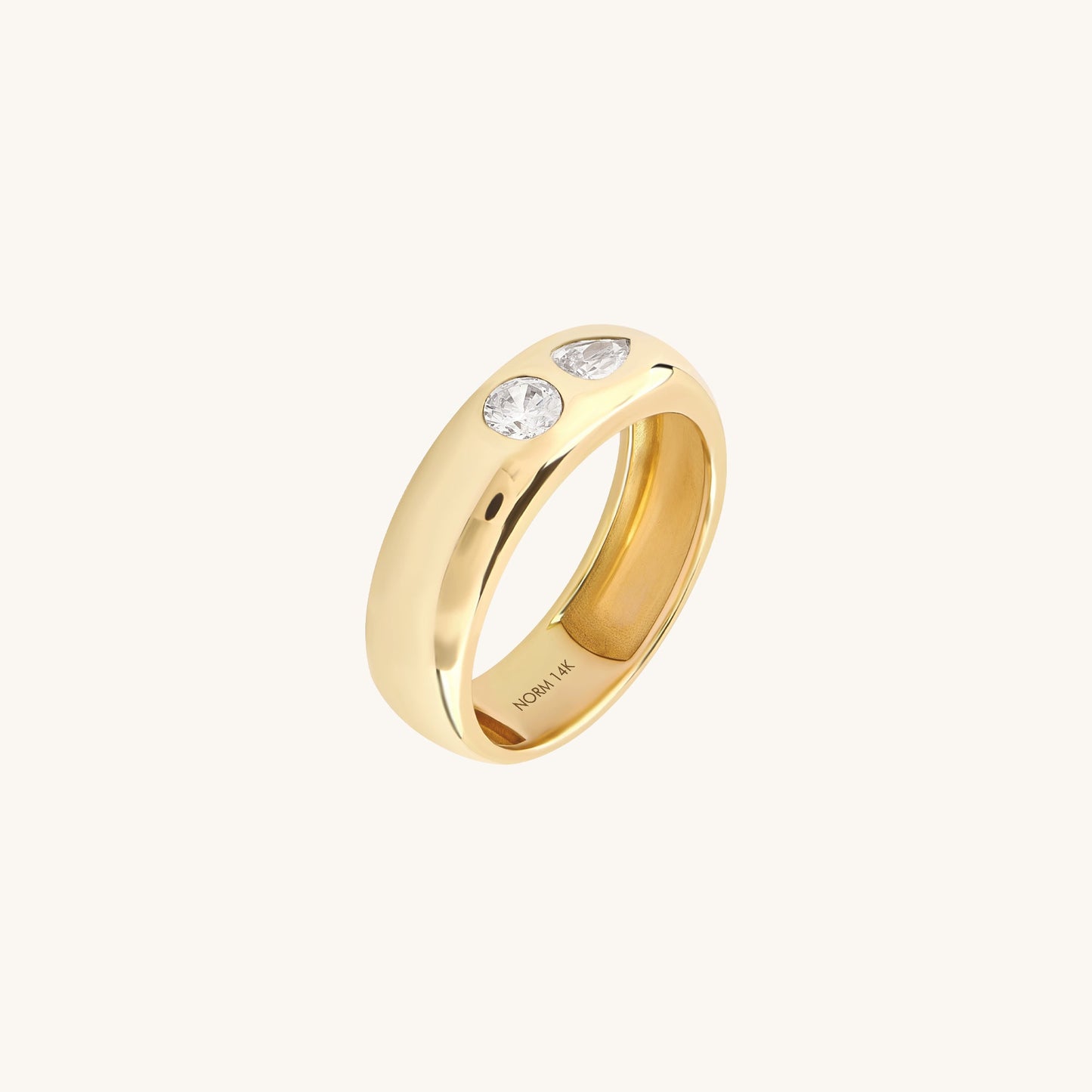 Toi et Moi Lab-Grown Diamond Band Ring in Gold