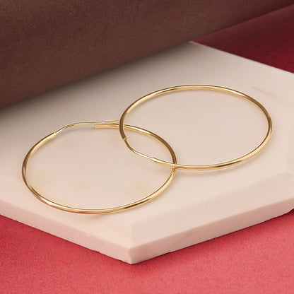 Large Thin Hoop Earrings in Gold