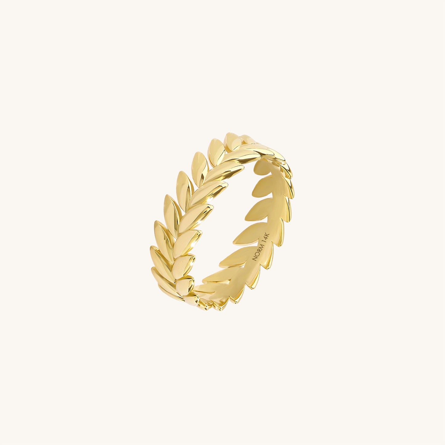 Laurel Wreath Band Ring in Gold