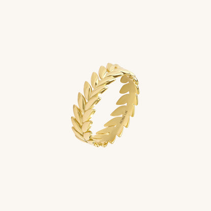 Laurel Wreath Band Ring in Gold