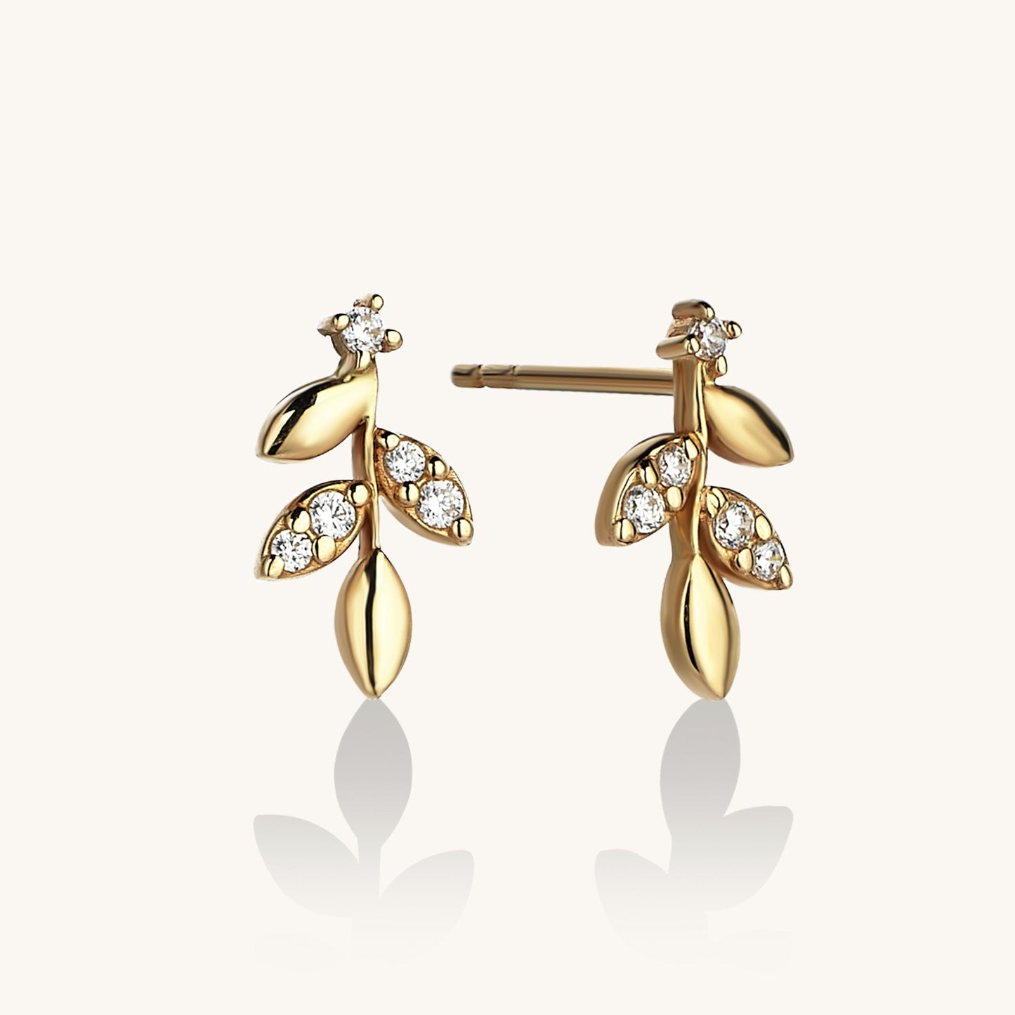 Leaf Earrings in Gold
