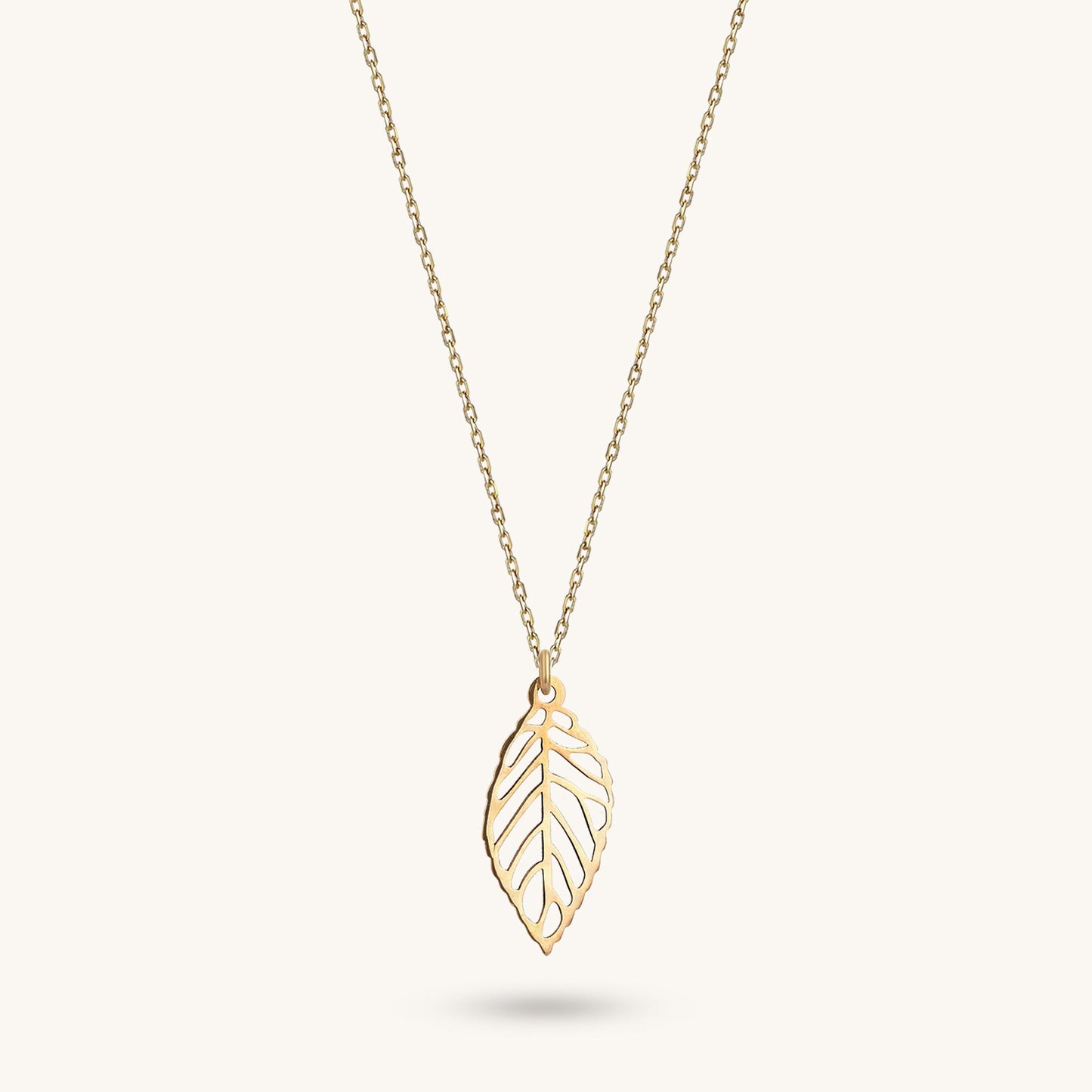 Leaf Necklace in Gold