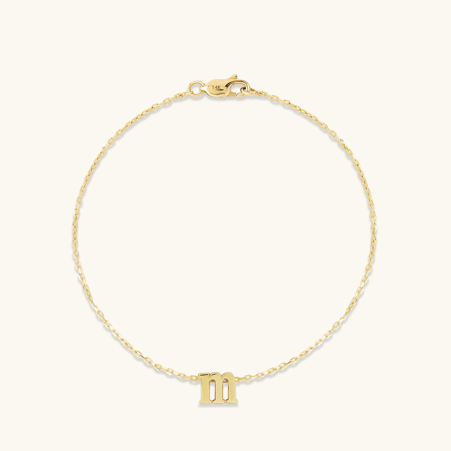 Letter Charm Bracelet in Gold