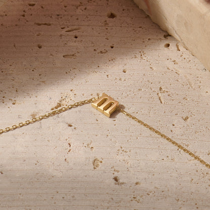 Letter Charm Bracelet in Gold