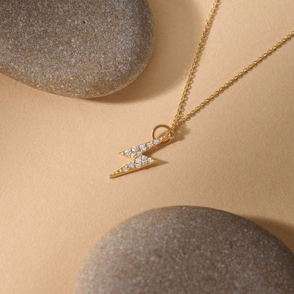 Lightning Necklace in Gold