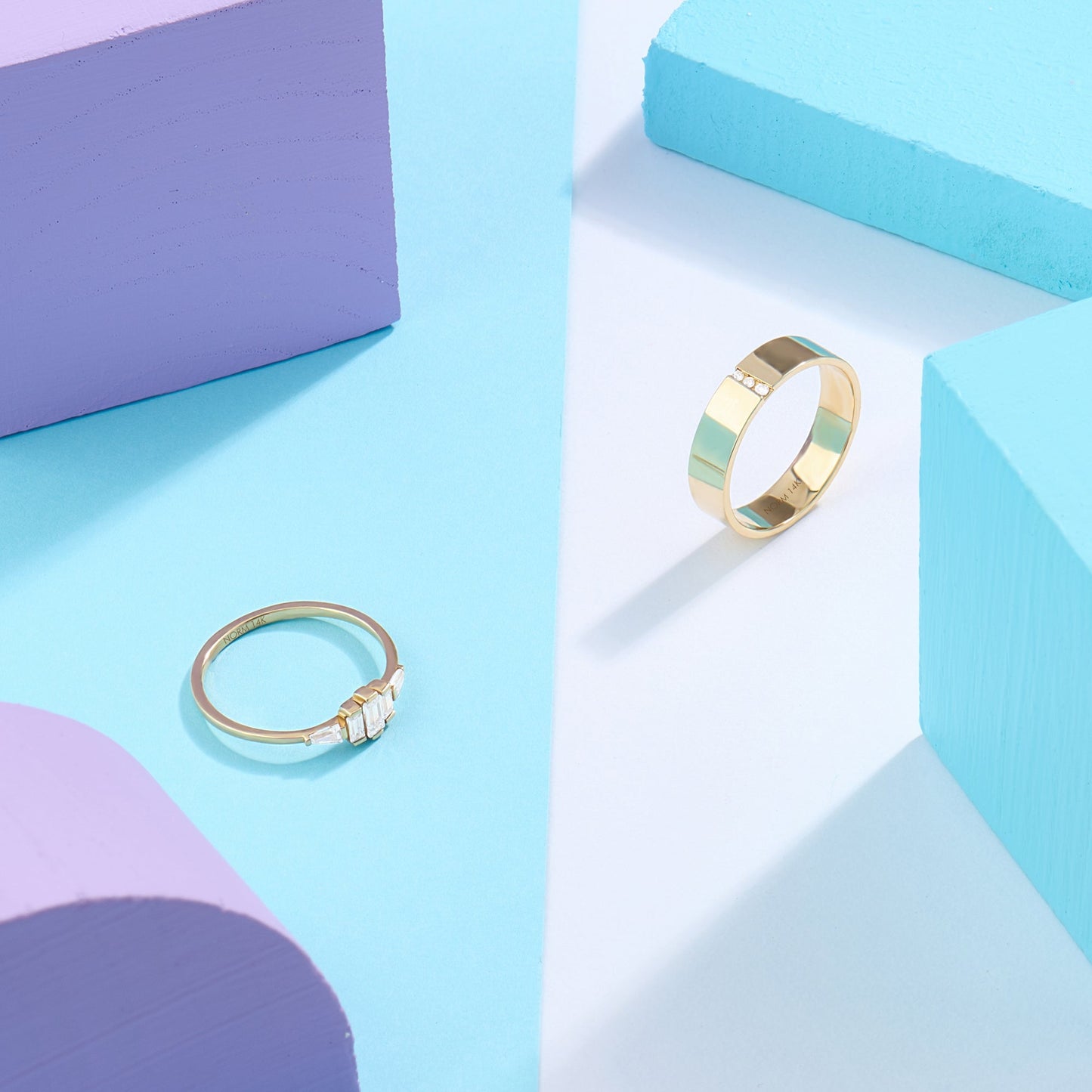 Line Pave Wedding Band in Gold