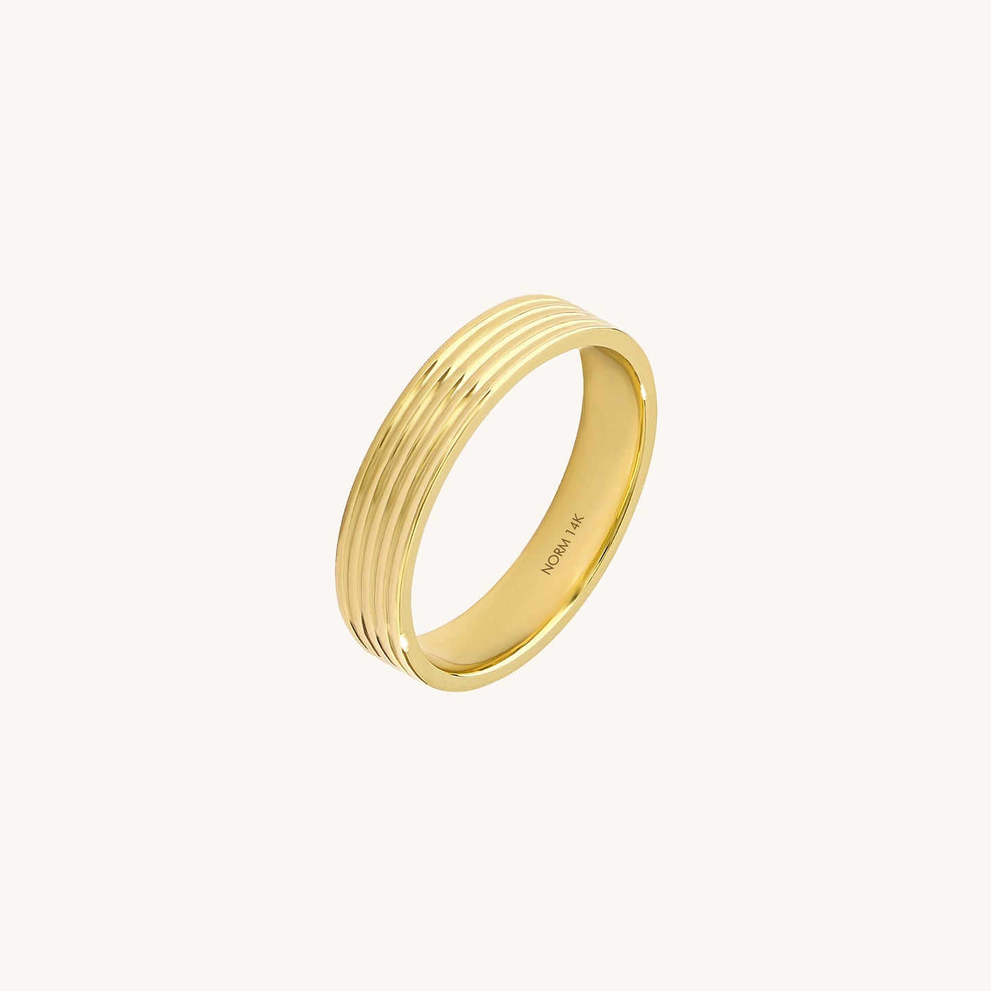 Linear Flat Band Ring in Gold