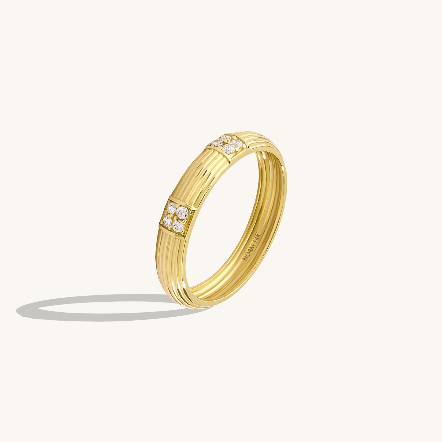 Linear Harmony Band in Gold