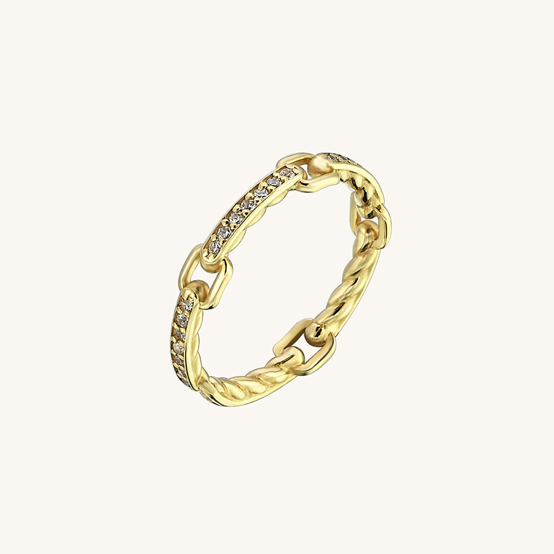 Link Band Ring in Gold