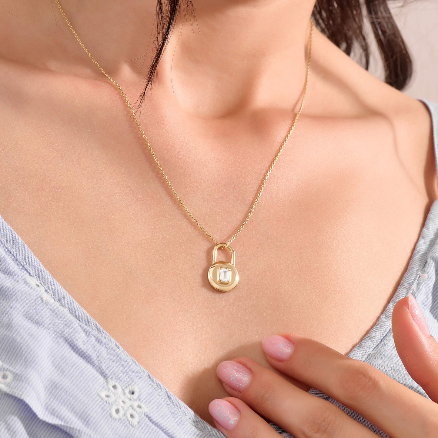 Love Lock Necklace - Gold Vermeil