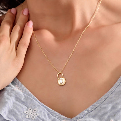 Love Lock Necklace - Gold Vermeil