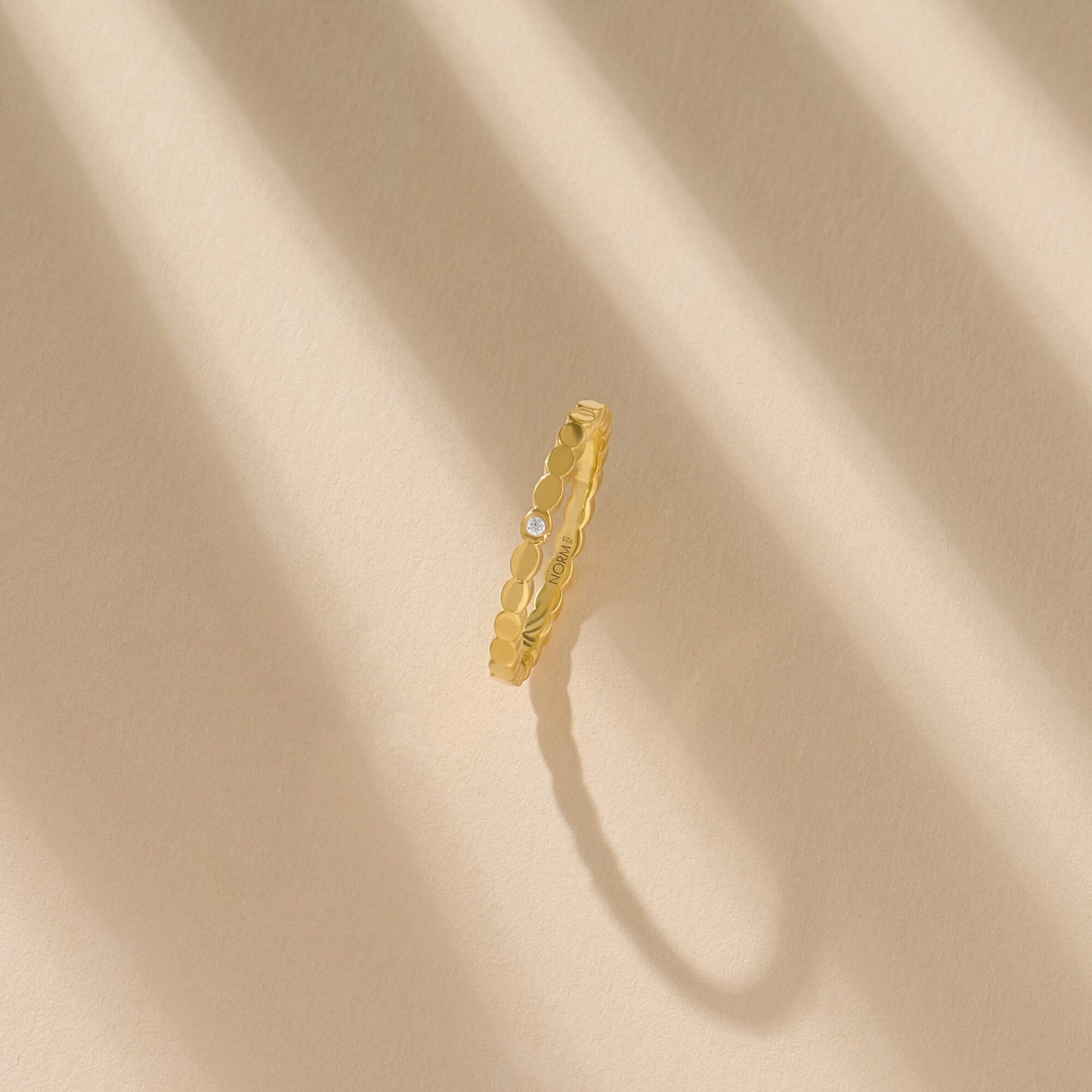 Luna Dot Band Ring - Gold Vermeil