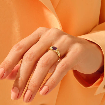 Majestic Amethyst Ring in Gold