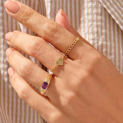 Majestic Amethyst Ring in Gold