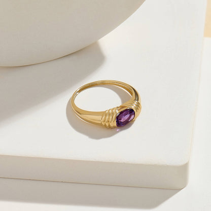 Majestic Amethyst Ring in Gold