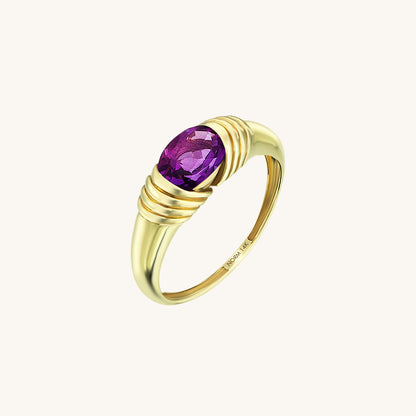 Majestic Amethyst Ring in Gold
