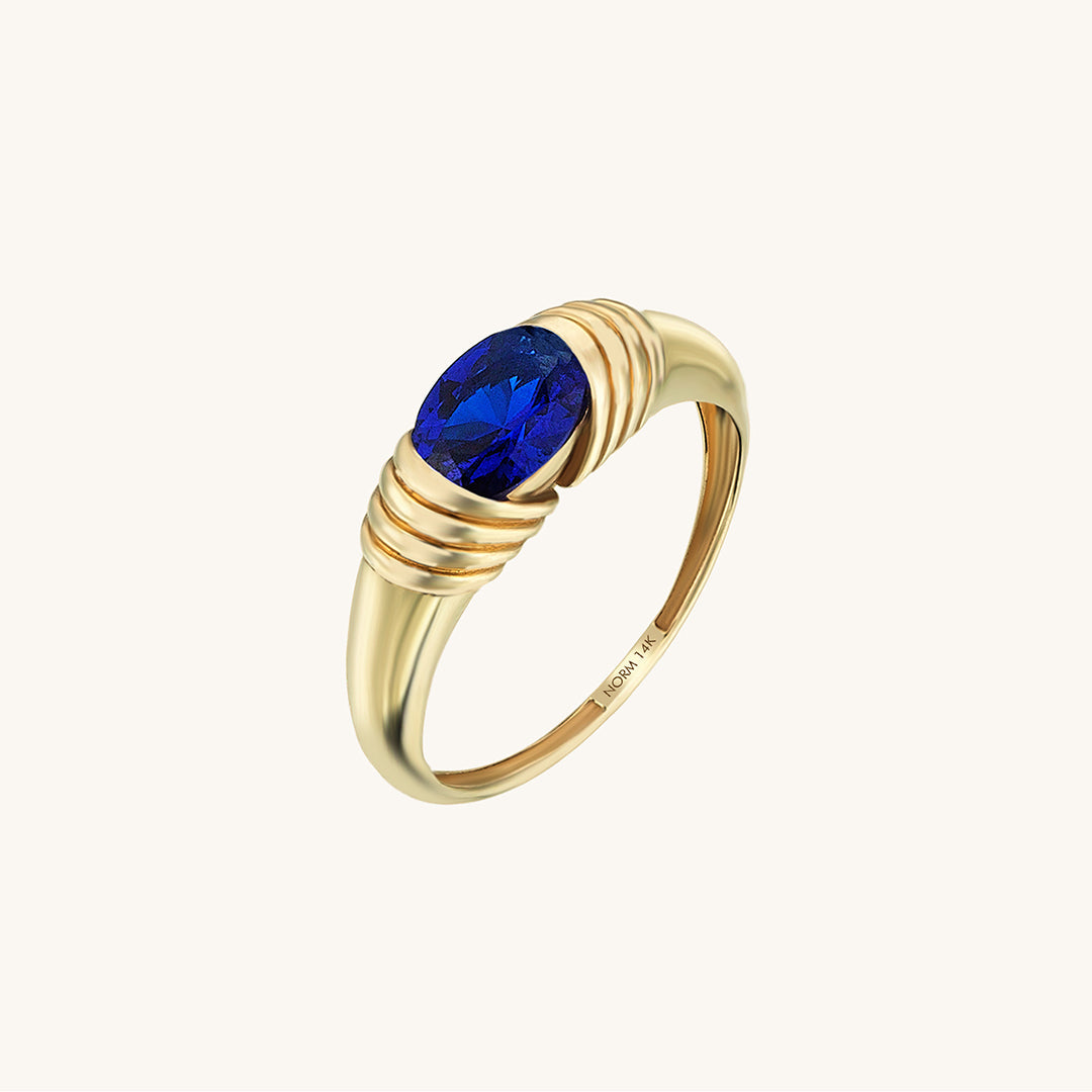 Majestic Sapphire Ring in Gold