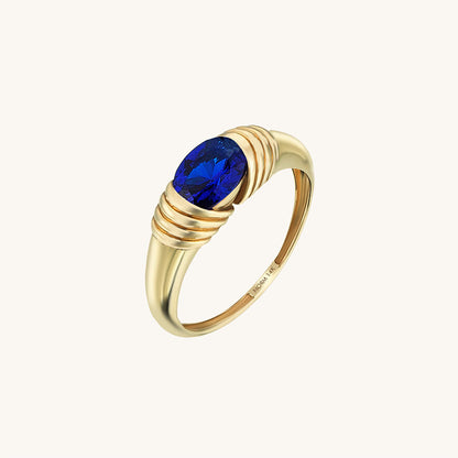 Majestic Sapphire Ring in Gold