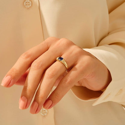 Majestic Sapphire Ring in Gold