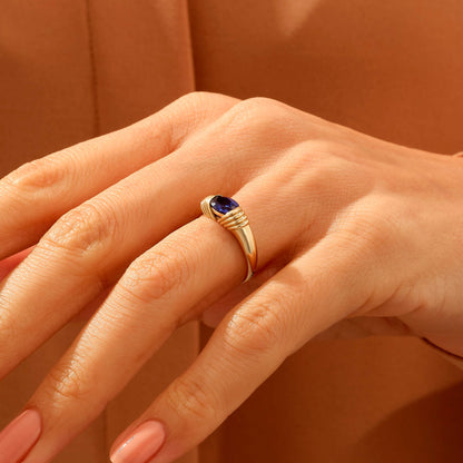 Majestic Sapphire Ring in Gold