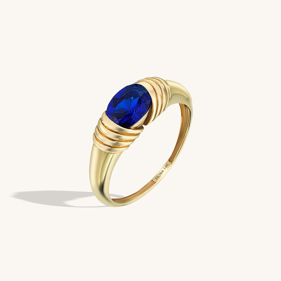Majestic Sapphire Ring in Gold
