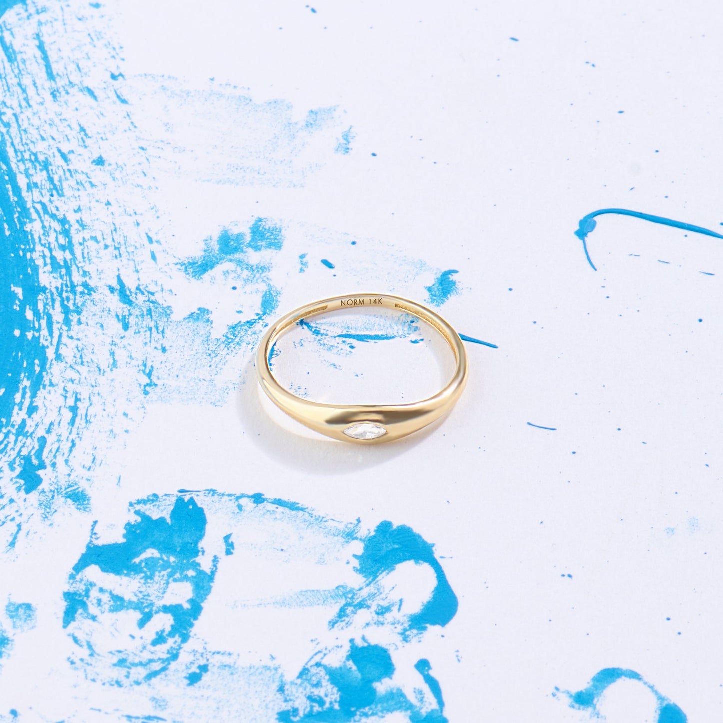 Marquise Bezel Signet Ring in Gold