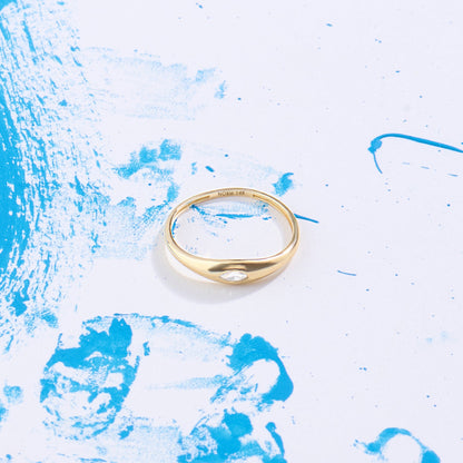Marquise Bezel Signet Ring in Gold