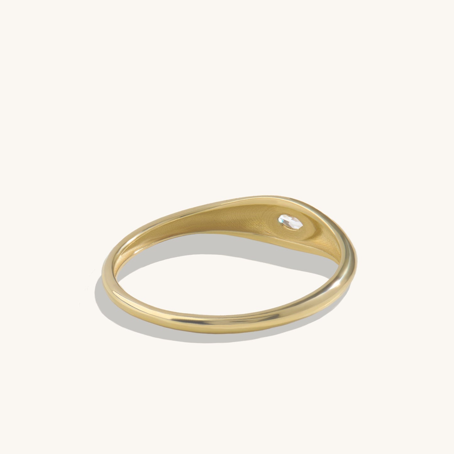 Marquise Bezel Signet Ring in Gold