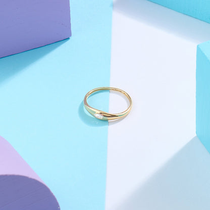 Marquise Bezel Signet Ring in Gold