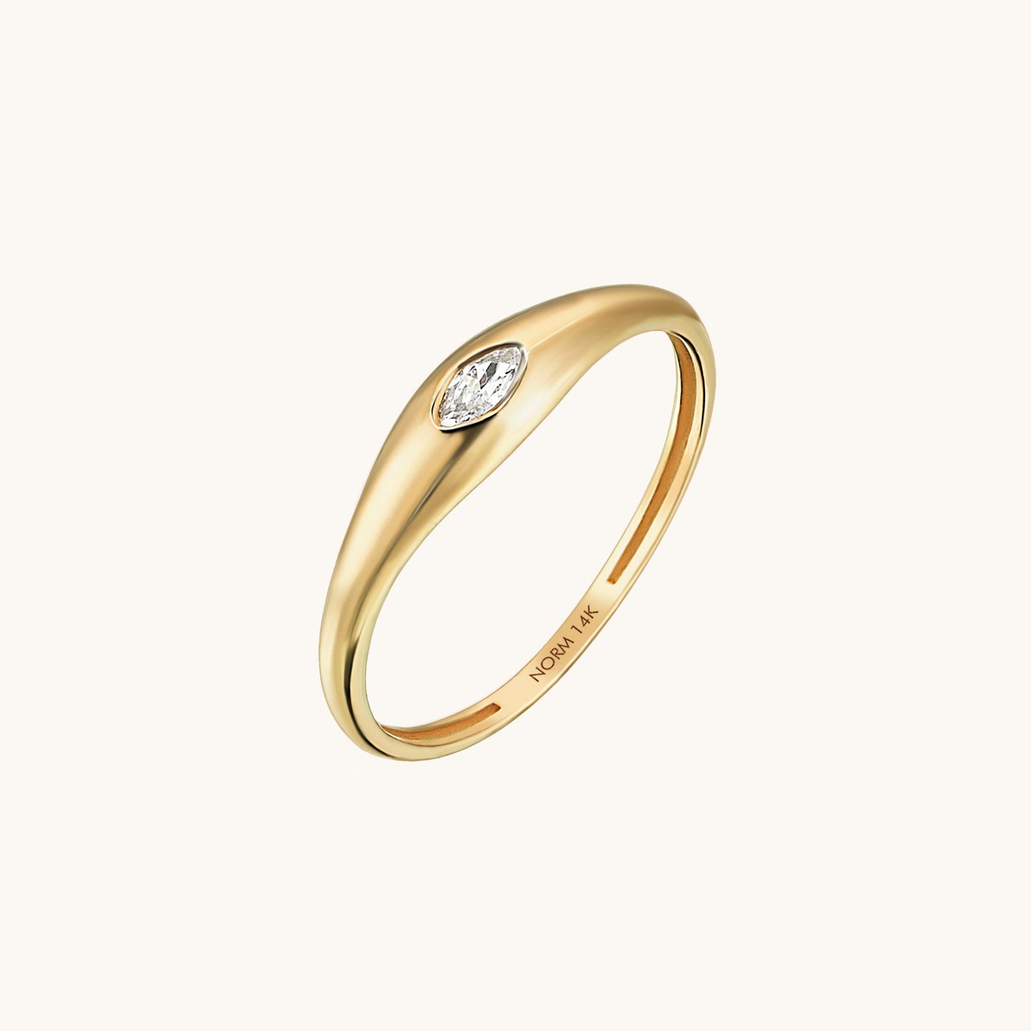 Marquise Bezel Signet Ring in Gold