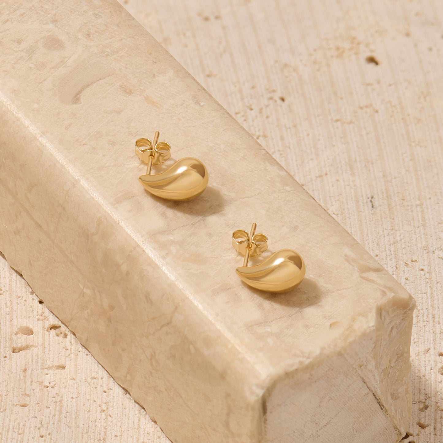 Mini Teardrop Earrings in Gold