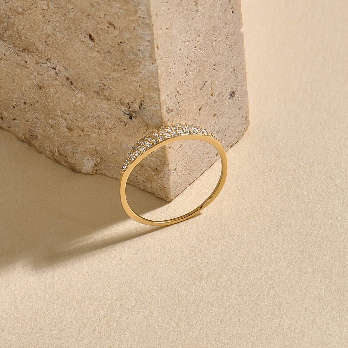 Minimalist Diamond Sparkle Ring in Gold