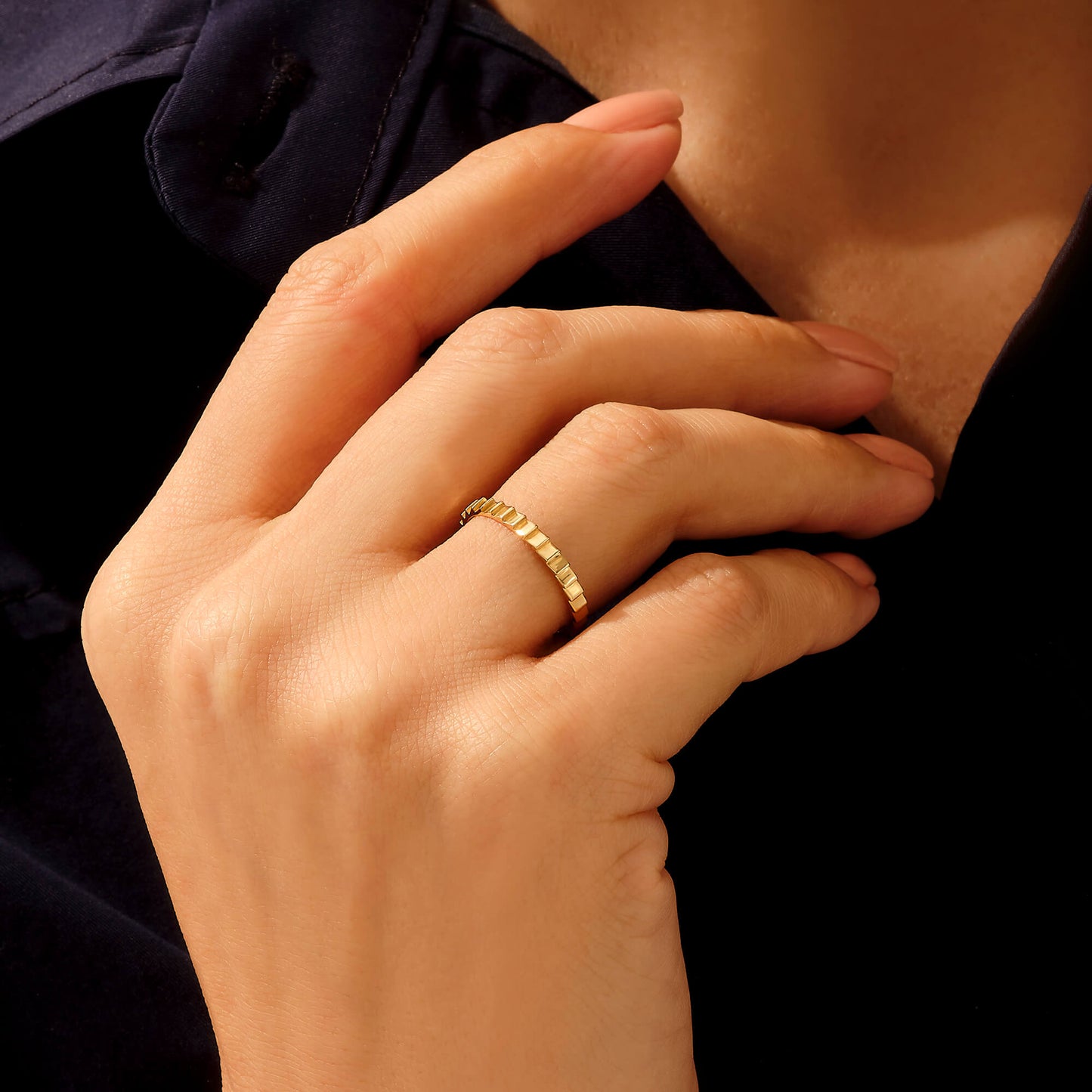 Minimalist Infinity Ring in Gold