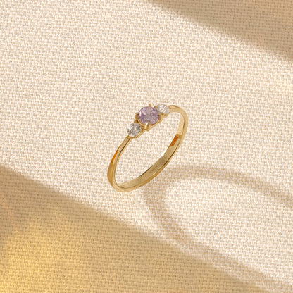 Minimalist Lavender Sapphire Band Ring in Gold
