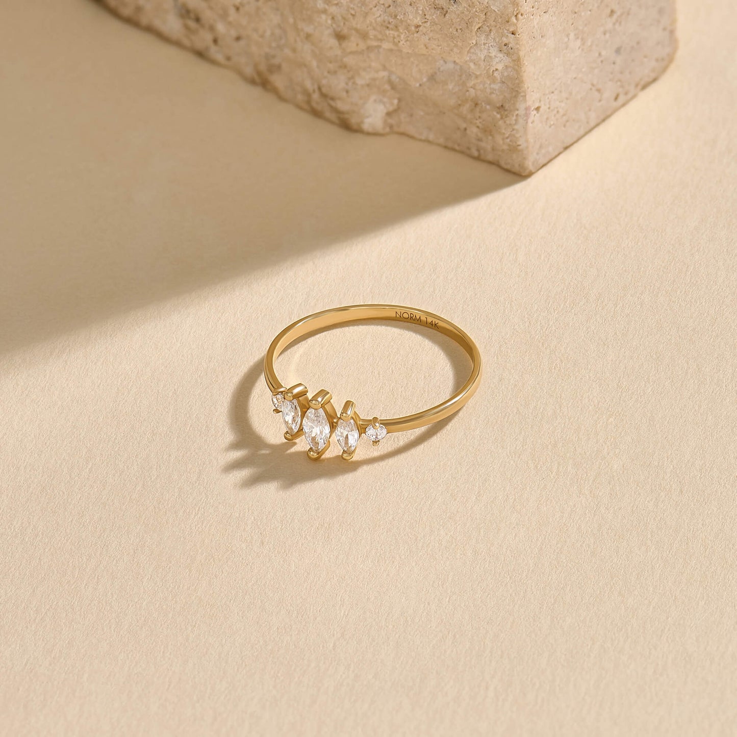 Minimalist Marquise Ring in Gold