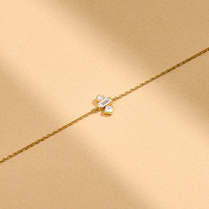 Mixed-Cut Birthstone Bracelet in Gold