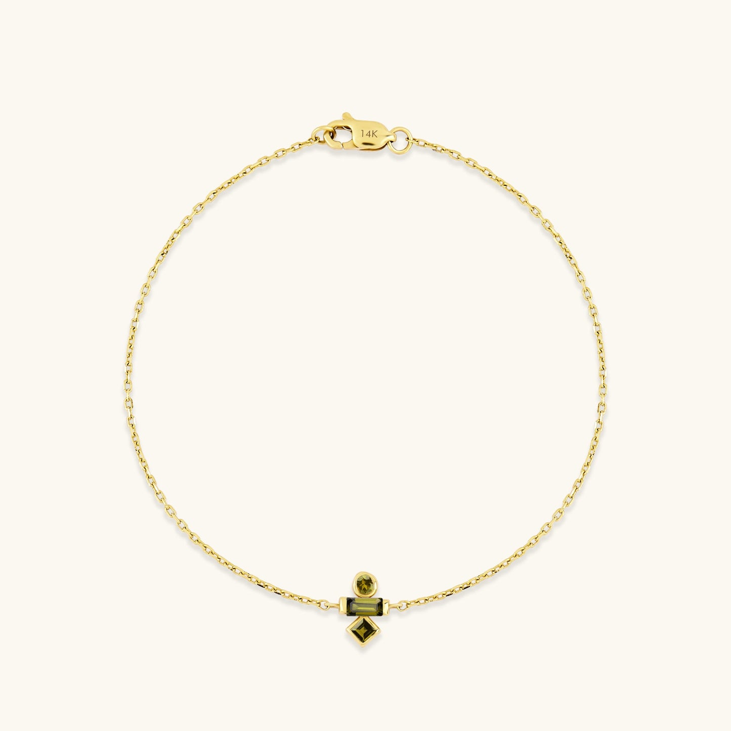 Mixed-Cut Birthstone Bracelet in Gold