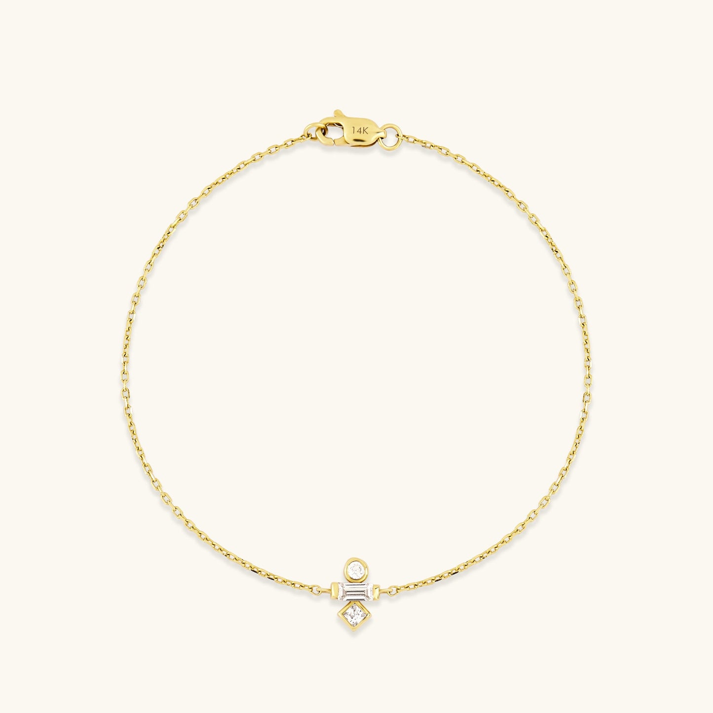 Mixed-Cut Birthstone Bracelet in Gold