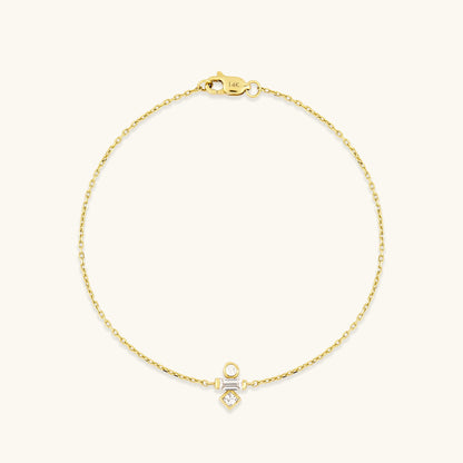Mixed-Cut Birthstone Bracelet in Gold