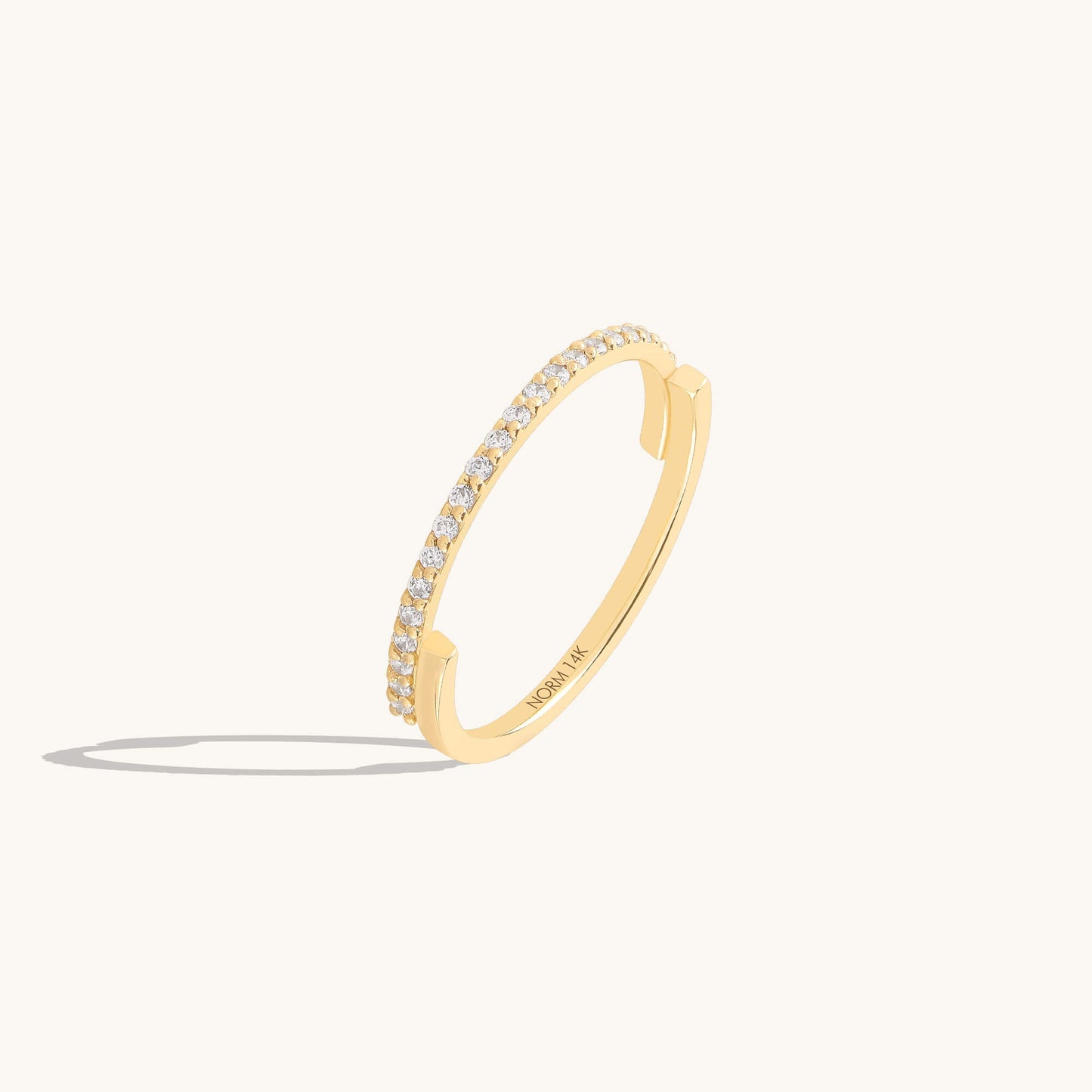 Moissanite Balance Stacking Ring in Gold