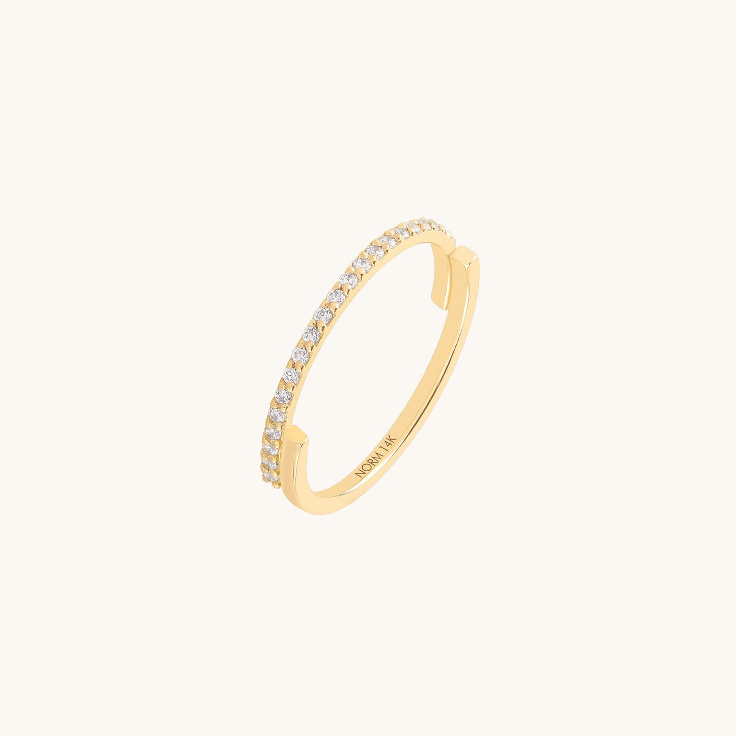 Moissanite Balance Stacking Ring in Gold